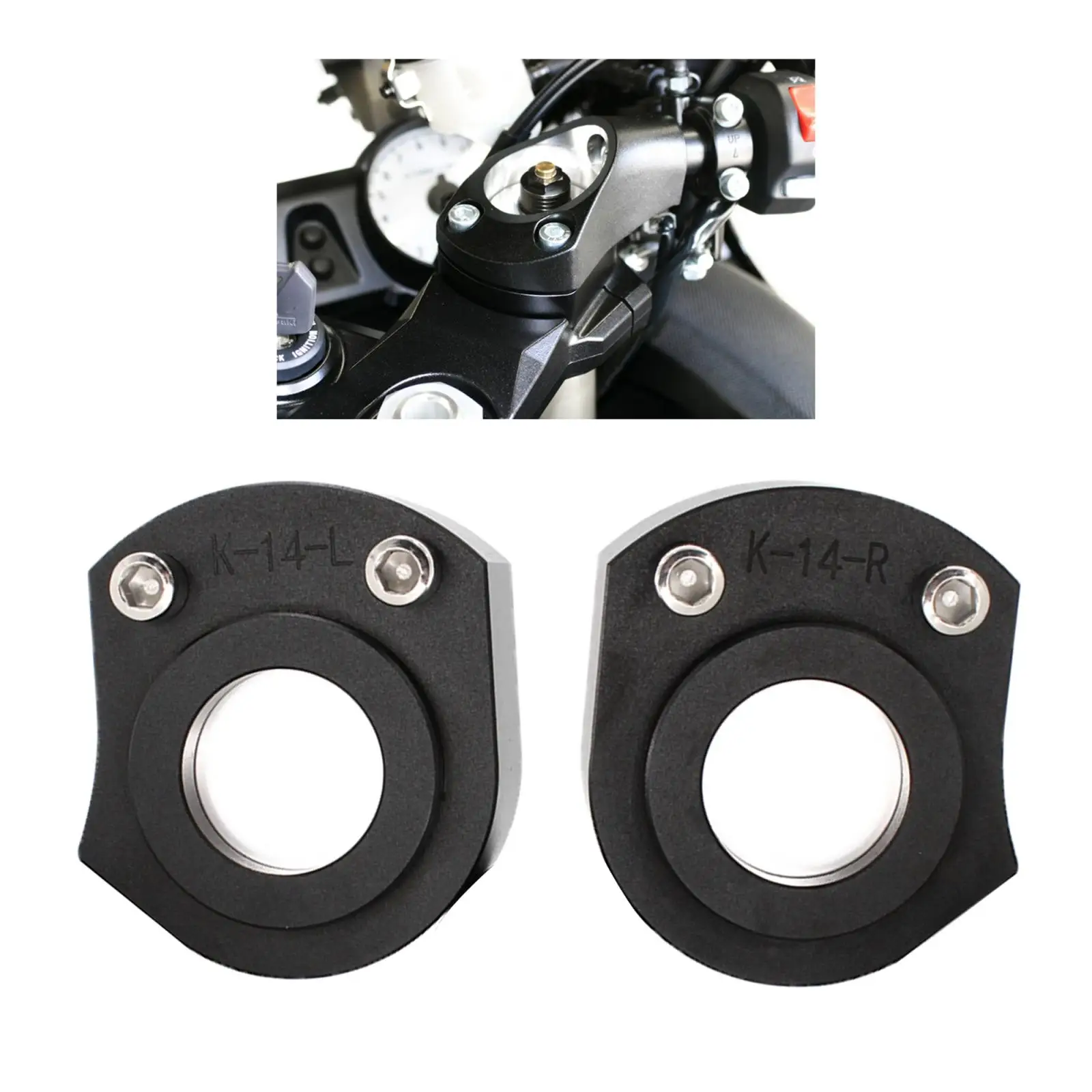 

Handlebar Riser Spacer Kit For Kawasaki ZX-14R ZX14R ZZR 1400 2006-2018 Handle Bar Mount Clamp Height up