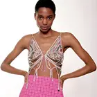 Женский бюстгальтер с крупной бабочкой и кристаллами