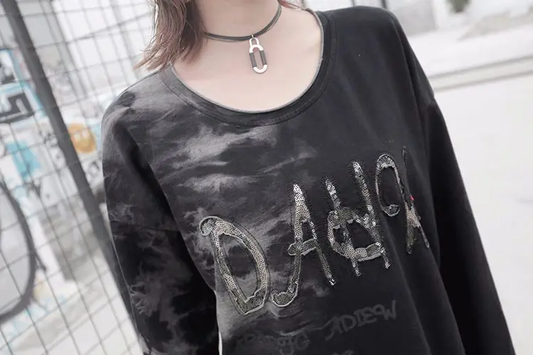 Max LuLu Роскошные брендовые камуфляжные футболки Harajuku для девочек, женская черная длинная футболка с блестками, Женская 3d футболка большого размера
