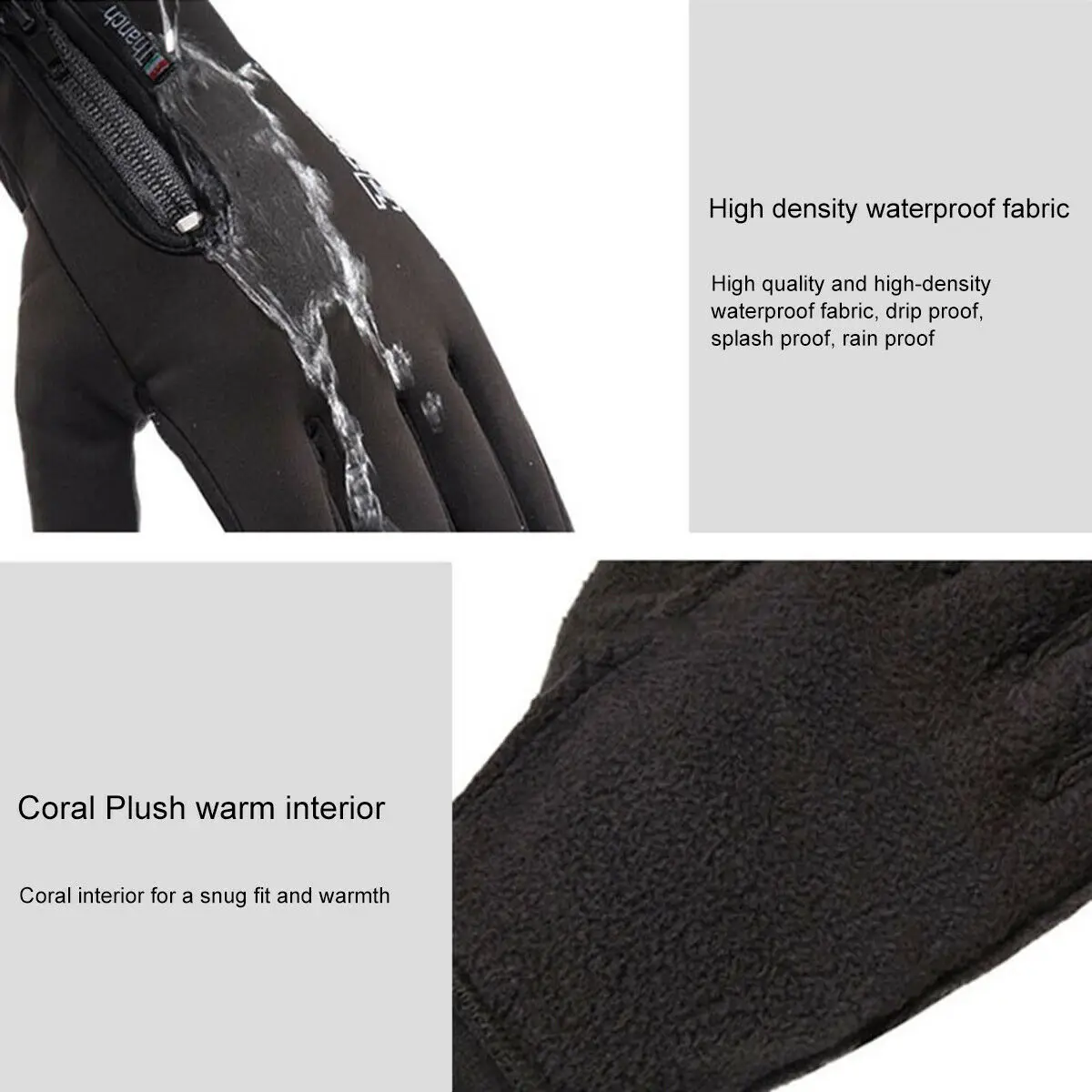 Лыжные перчатки с защитой от холода водонепроницаемые зимние теплые для