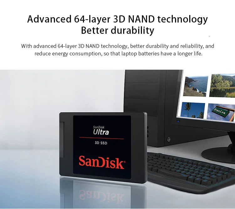 sandisk ультра 3D Внутренний твердотельный накопитель 500 Гб 560 МБ/с. жесткий диск SATA 3,0 SSD для лаптон для рабочего стола