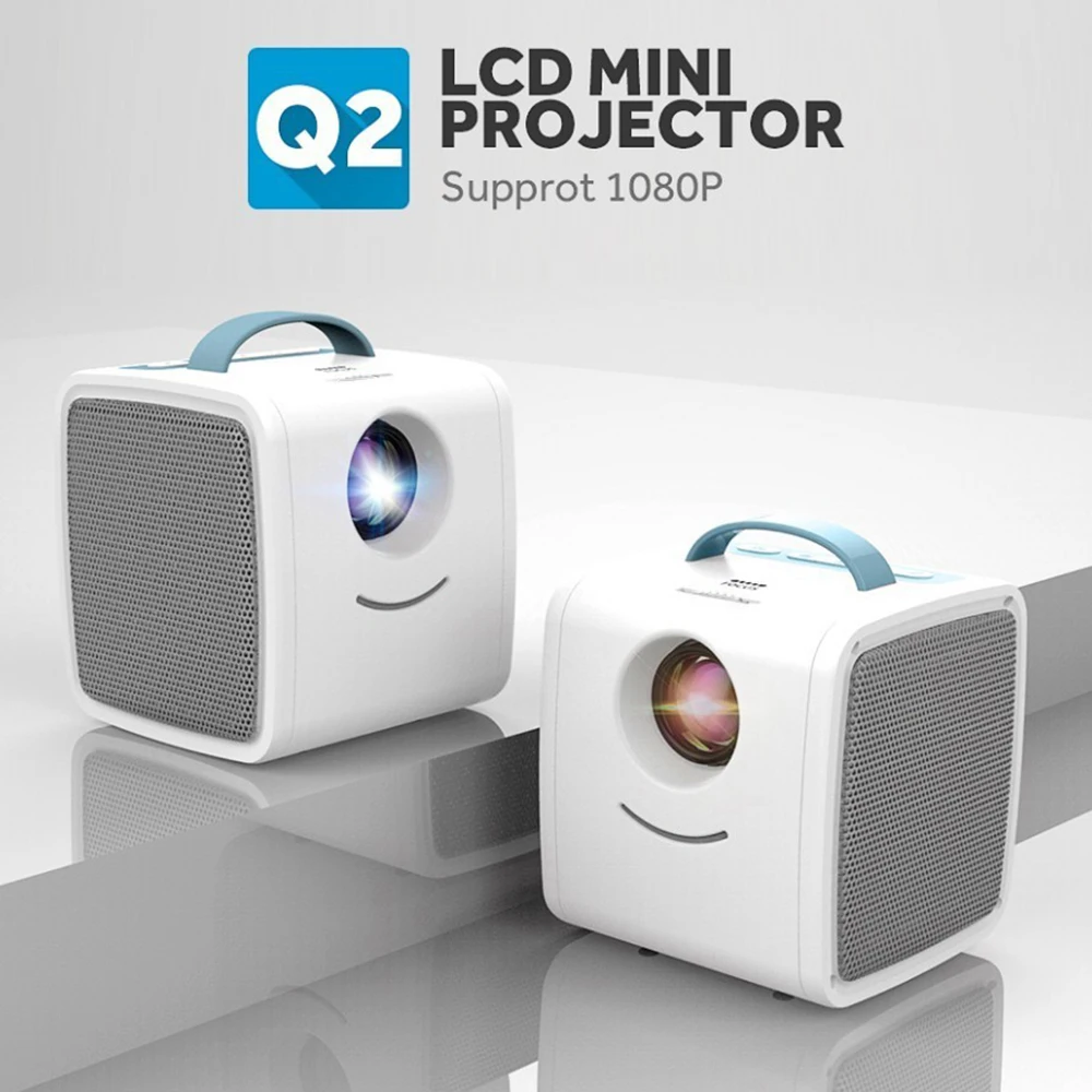 Портативный жк проектор Q2 Mini 700 лм 1080P 70 дюймов детская видеоистория проекция