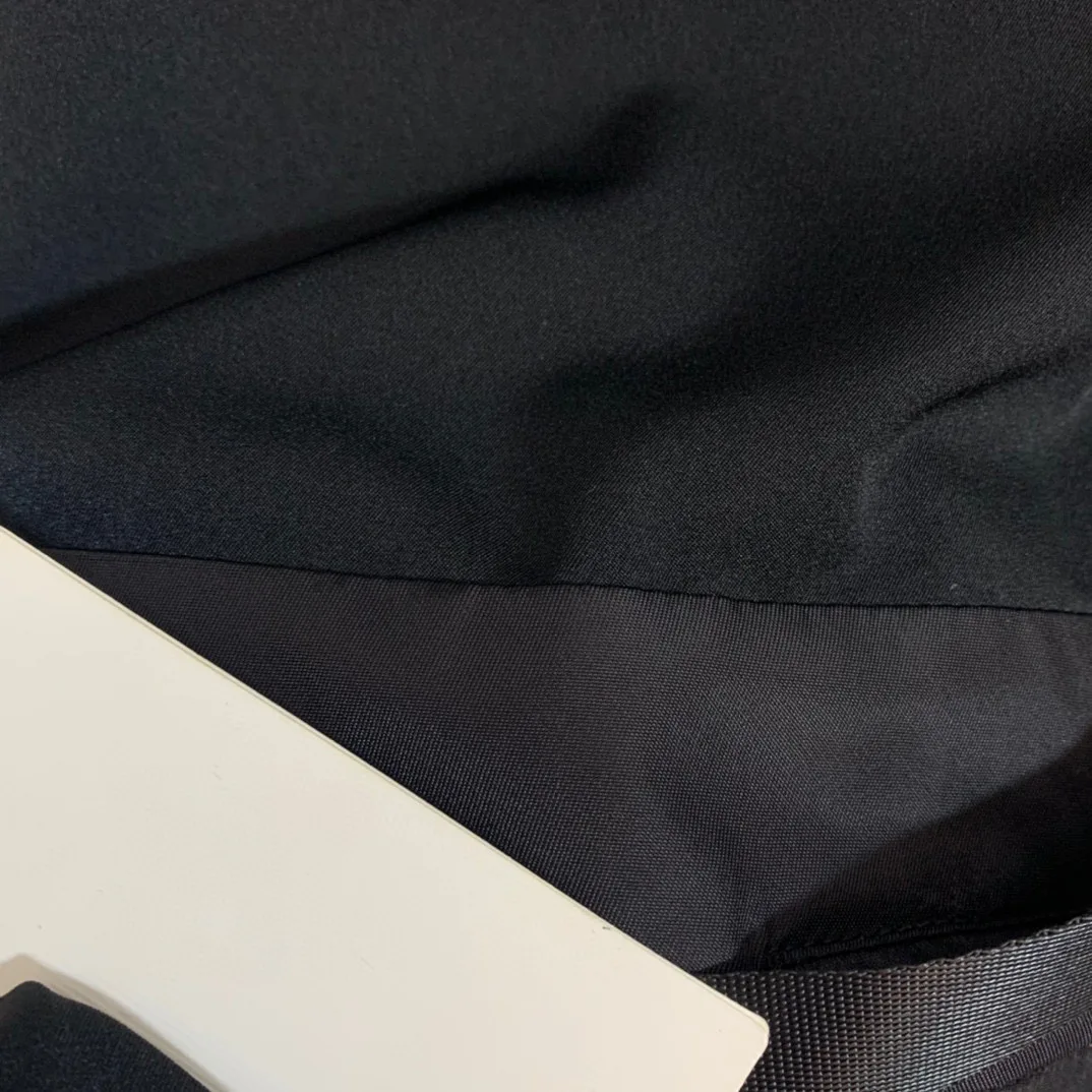 

High quality luxury designer women's nylon series dress brand clothing women's inverted triangle pocket 3/4 sleeve dress