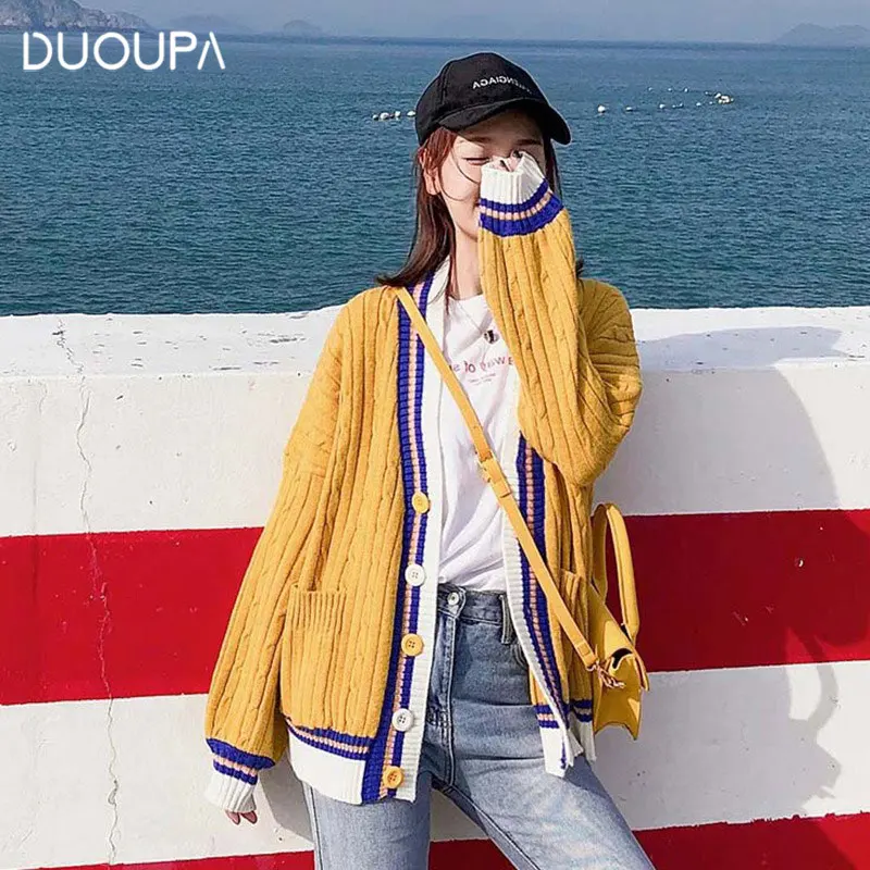 DUOUPA весенне осенний Новый сетевой красный свитер Харадзюку куртка для женщин