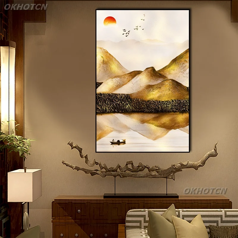 Настенная картина для гостиной коридора украшение дома в китайском стиле
