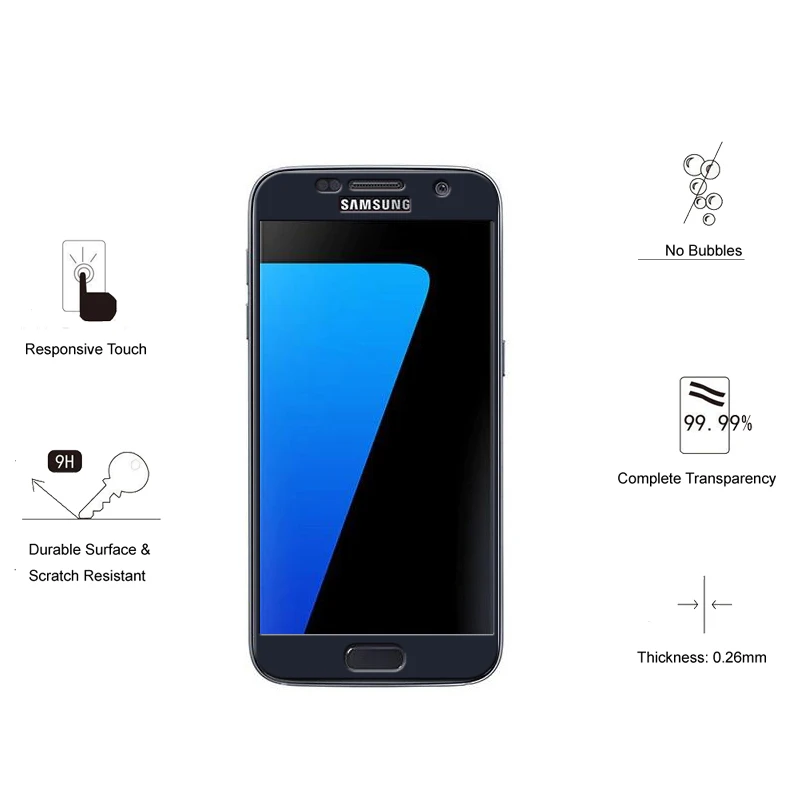 2 шт Для samsung S7 стекло полное покрытие закаленное стекло для samsung Galaxy S7 защита экрана защитное стекло
