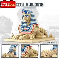 2732pcs egypt sphinx model diamond building blocks city street view 3d architectural mini block bricks toys for children gifts