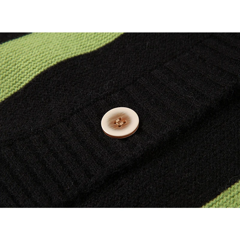 Женский кардиган вязаный корейский модный шерстяной свитер в полоску для женщин