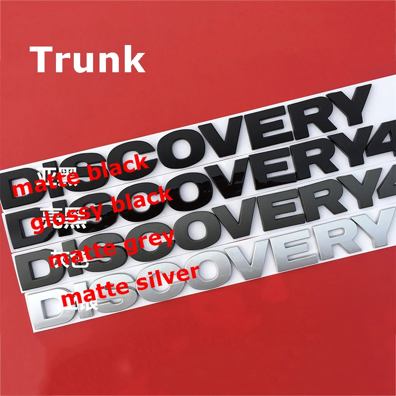 

Round Font Letter Emblem Badge Special for DISCOVERY 4 V8 HSE SPORT Car Styling Refitting Hood Rear Trunk Logo Sticker Black Red