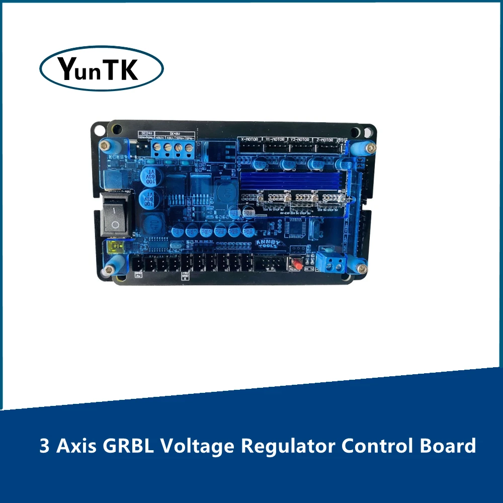 

3-осевая плата управления регулятором напряжения GRBL, совместимая с автономным двойным USB-драйвером Y-Axis для лазерного гравера с ЧПУ