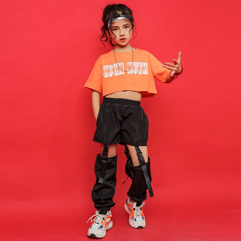 Детские костюмы для джазовых танцев летние брюки в стиле хип хоп девочек уличные