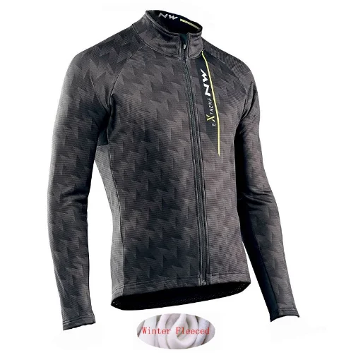 NW Pro Зимняя Теплая Флисовая велосипедная футболка Ropa Ciclismo Mtb Теплая мужская одежда с длинным рукавом для езды на велосипеде