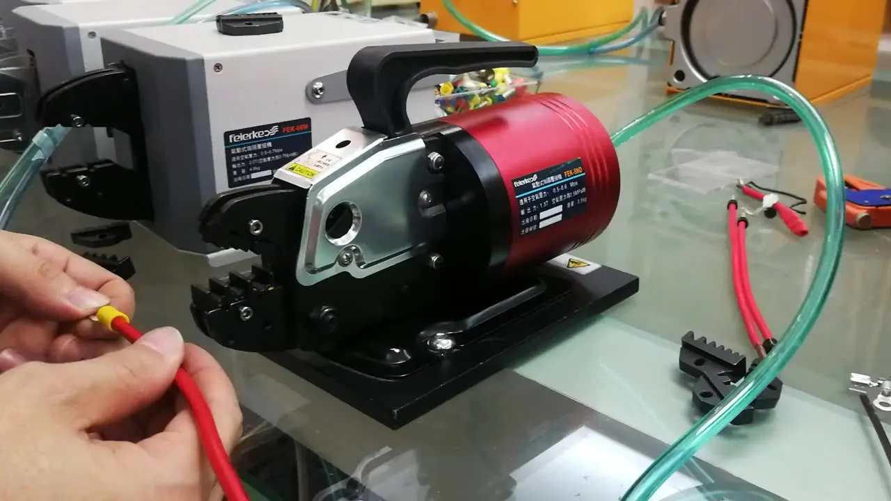 

cable crimping machine mini bench pneumatic insulated ring terminal crimper