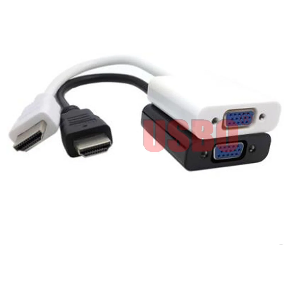 

Поставка Черного, белого цвета 15 см HD HDMI вход к VGA выход кабель штекер-гнездо проектор адаптер кабель конвертер поддерживает 1080P