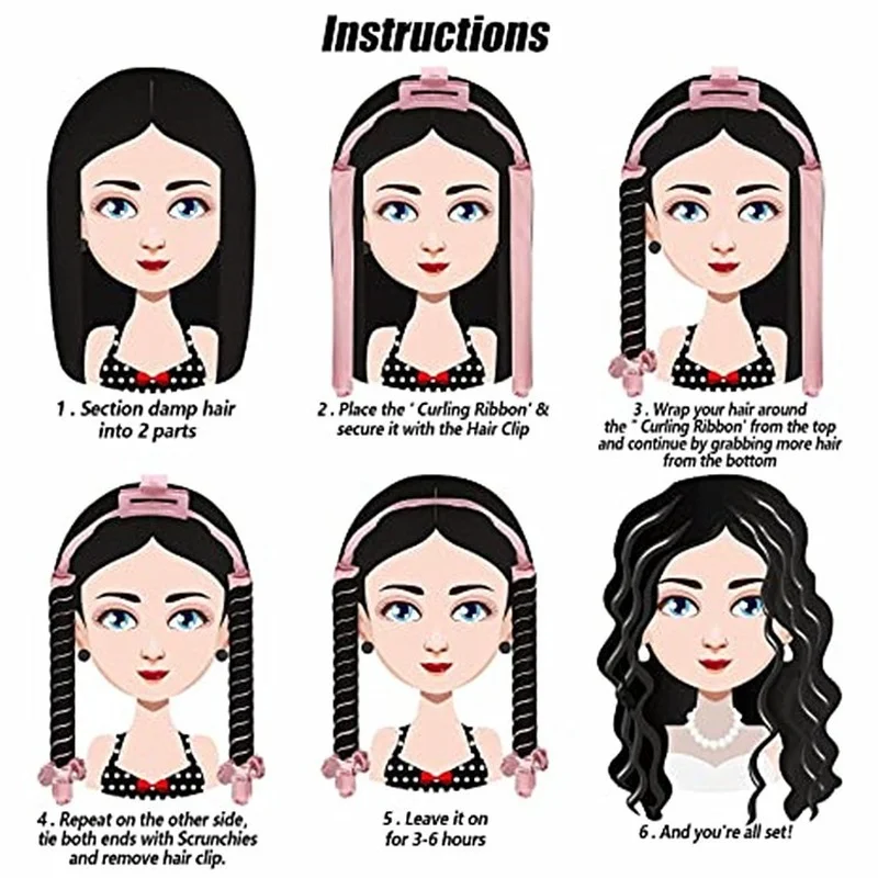 Плойка для волос женская без нагрева с лентой | Красота и здоровье