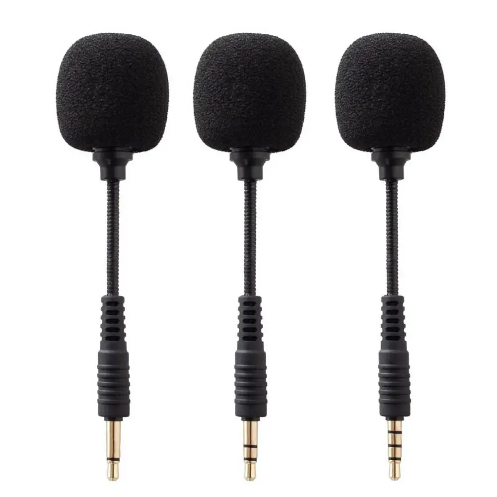 

Mini Condenser Headset Microphone 360 Degree Bent Clear Voice Microphone Replacement Game Aux 3.5mm Speaker