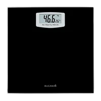 bucanim digital bathroom scale with temperature function body weight scales fitness tracker with high precision weighing sensors
