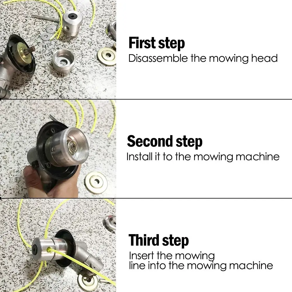 

Aluminum Grass Trimmer Head With 4Lines Brush Cutter Head Lawn Mower Accessories Cutting Line Head For Strimmer Garden Supplies