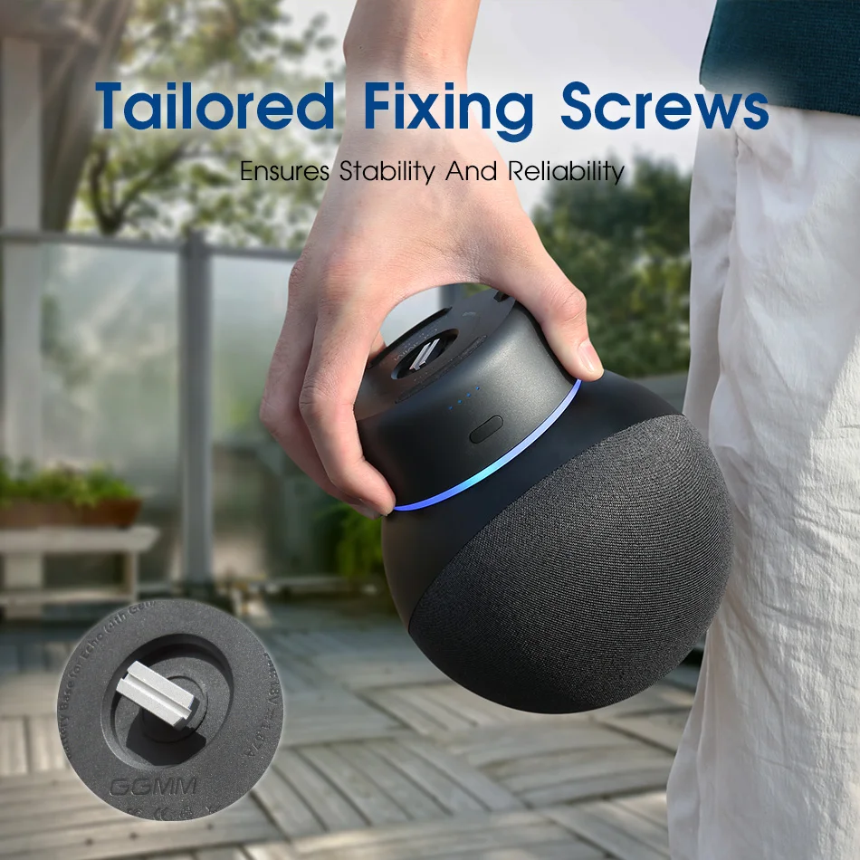 Battery Base for Echo 4 4th Gen (the Big One) 10000mAh Portable Wireless Ec.h0 4th Generation Power Battery Pack Holder Stand