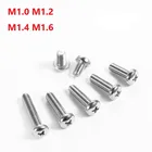 1 мм 1,2 мм 1,4 мм 1,6 мм 304 из нержавеющей стали, крестовые встраиваемые винты M1, 2, 4 M1.4, M1, 6x3, 4, 5, 6, 14 мм, винты с круглой головкой