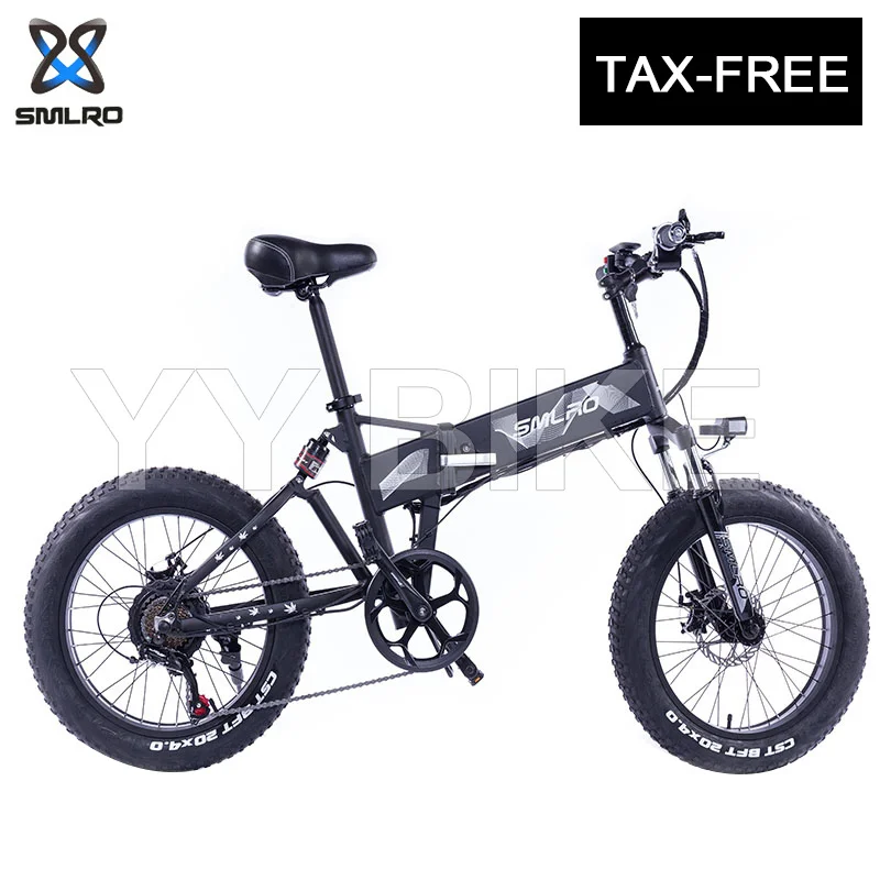 

SMLRO M6F 20 Inch Wheel Adult Electric Fat Bike 1000W 48V 15AH 35KM/H foldable E-Bike Road Electromobile Mountain Bicycle Ebike