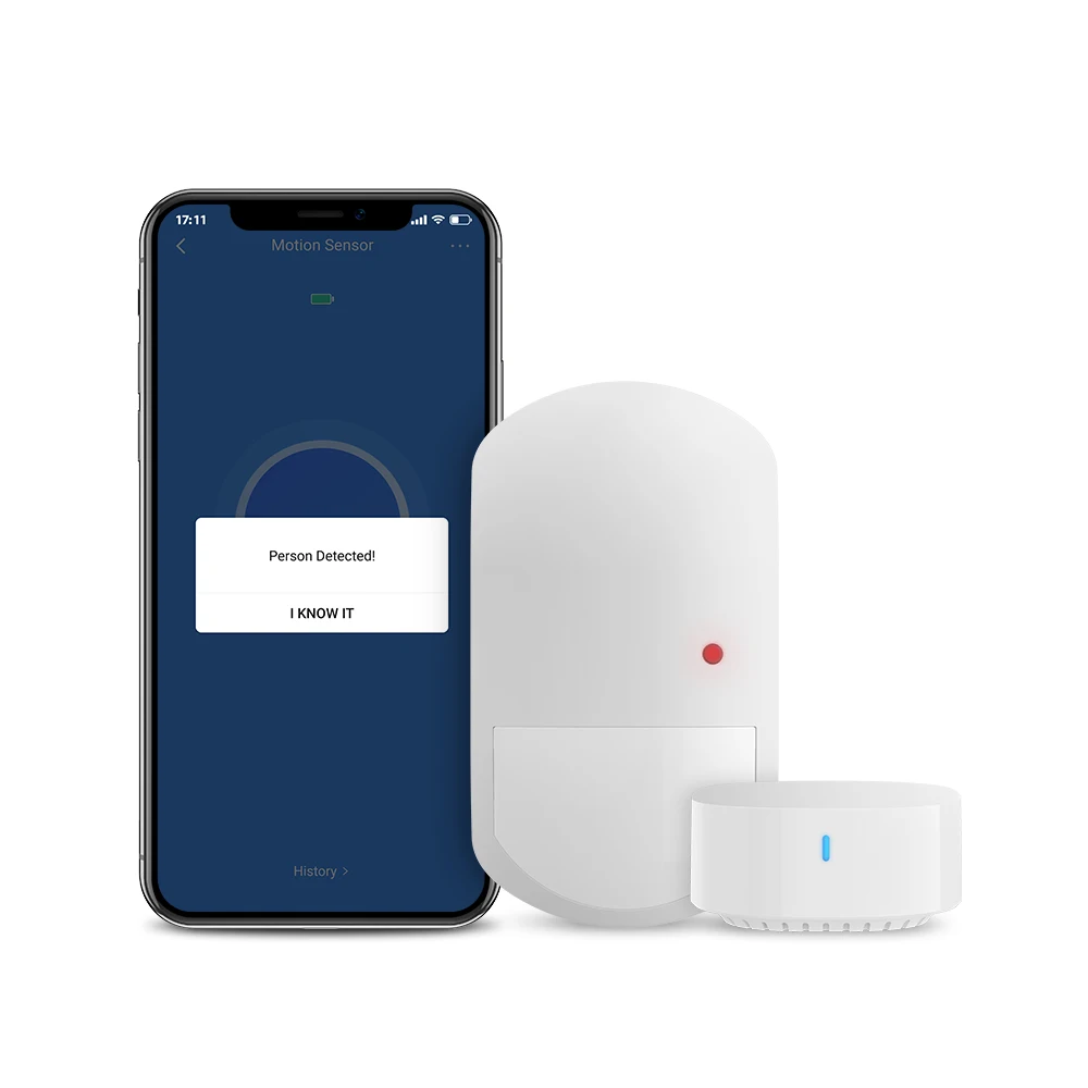 

Broadlink S3 Smart PIR Infrared Motion Sensor Wireless Phone APP Alerts Home Alarm Security Kit for kid/Elderly Safety Alexa