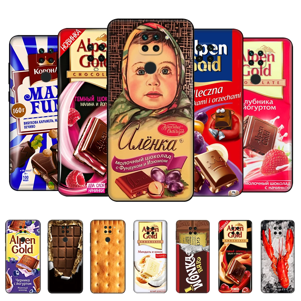 

For Xiaomi Redmi Note 9S Case Back Phone Cover For Redmi Note 9 Pro Case On Note 9 Coque black tpu case russian cut funny design