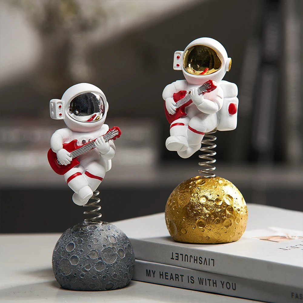 

Nordic Space Astronaut Musician Statue Figurine Sculpture Home Decoration Accessories Desktop Decor Ornament Birthday Gifts