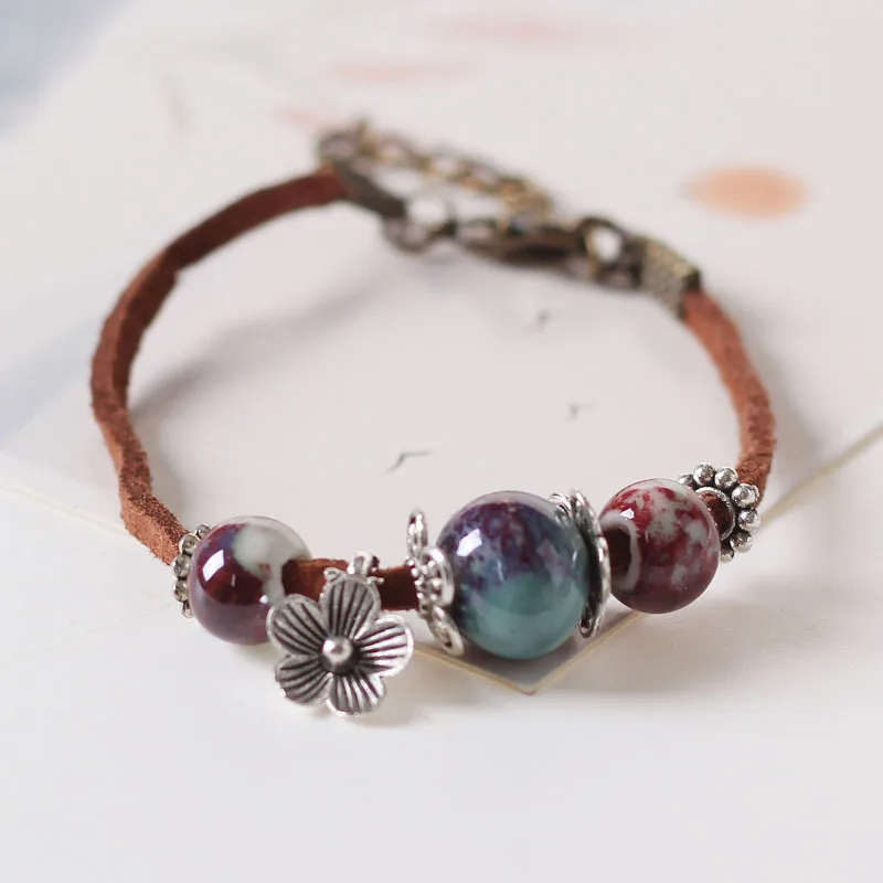 Модные очаровательные керамические разноцветные Круглые бусины Простой