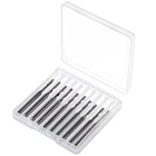 10 шт. 3,175 мм одиночные флейты карбидные концевые фрезы ЧПУ фрезы Спиральные деревообрабатывающие фрезы 18 