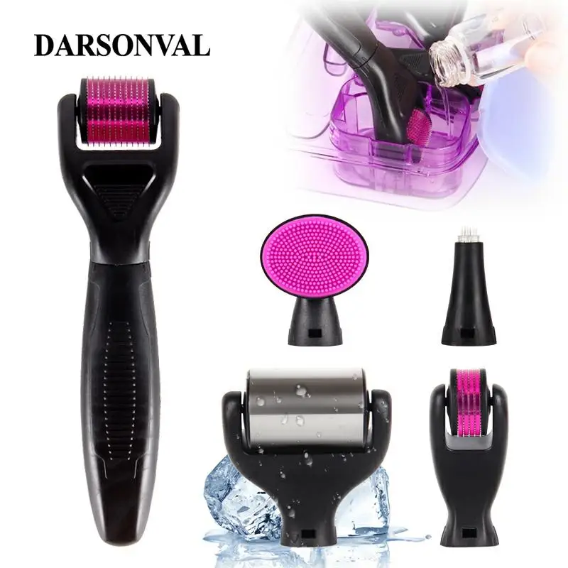 DARSONVAL DRS 6 в 1 микро иглы Дерма ролик Титан мезороллер микроиглы машина для ухода за кожей и тела лечения
