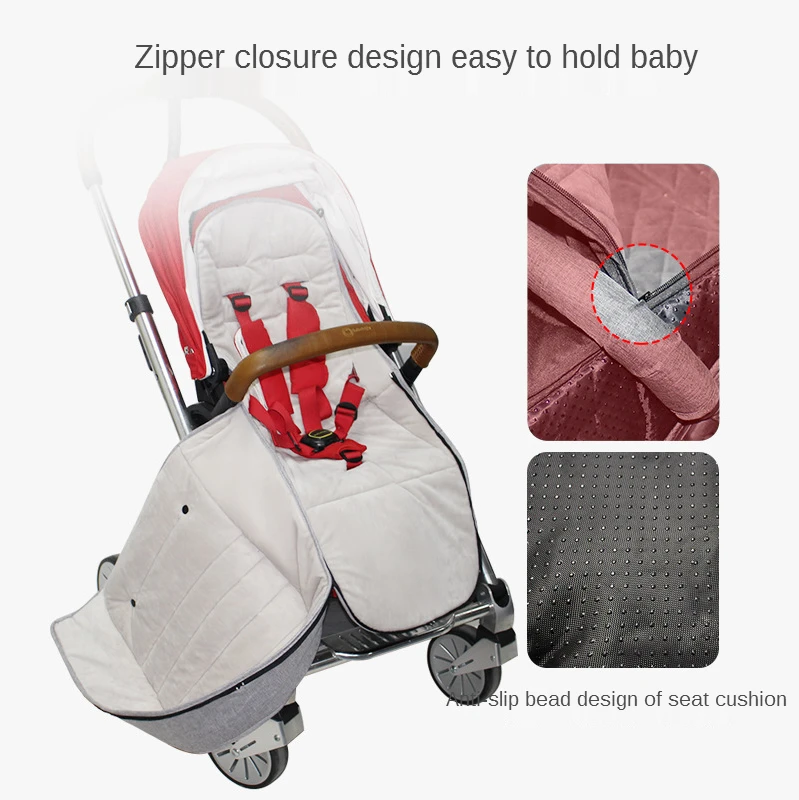 Stroller sleeping bag to keep warm cart cover general thickening foot cushion cover wind cap out wind in winter