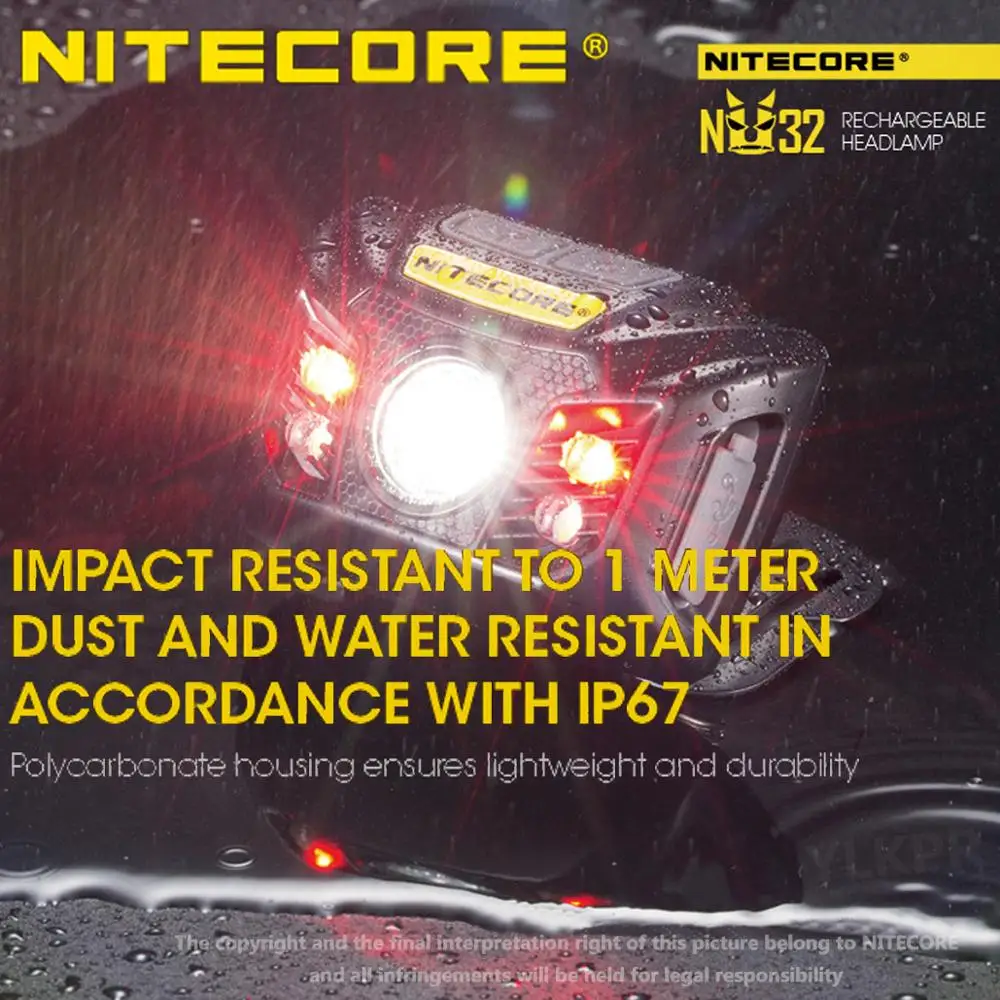 100% Оригинальный Nitecore NU32 CREE XP G3 S3 светодиодный 550 люмен высокопроизводительный