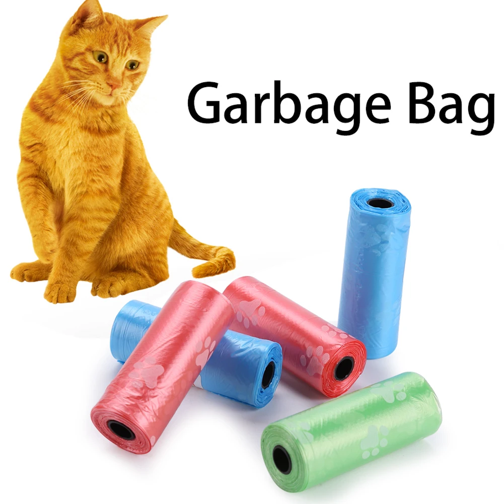 Pet Dog Poop Waste Bags Dispenser Collector Scoop Holder Puppy Cat Pooper Scooper Bag Small Rolls Outdoor Clean Pets Supplies
