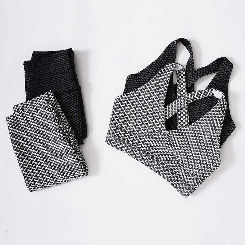 

two piece yoga set high waist womens outfits scrunch butt seamless leggings high support sports bra sexy booty gym clothing