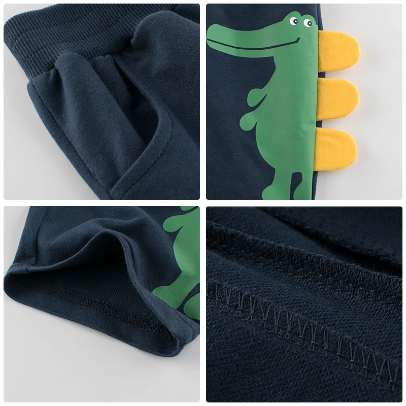 

HH Boys Shorts 2021 Summer Kids Cartoon Dinosaur Sport Short Pants For Boy Casual 100% Cotton Comfort Sportwear For Teens