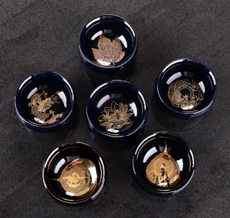 Чайная чашка Zen Buddha ручной работы чайный набор с чашей Dragon Phoenix Master кунг фу