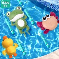 baby bath toys 0 12 months for bathroom swimming pool game clockwork crab frog duck bathtub toys for kids one year old juguetes