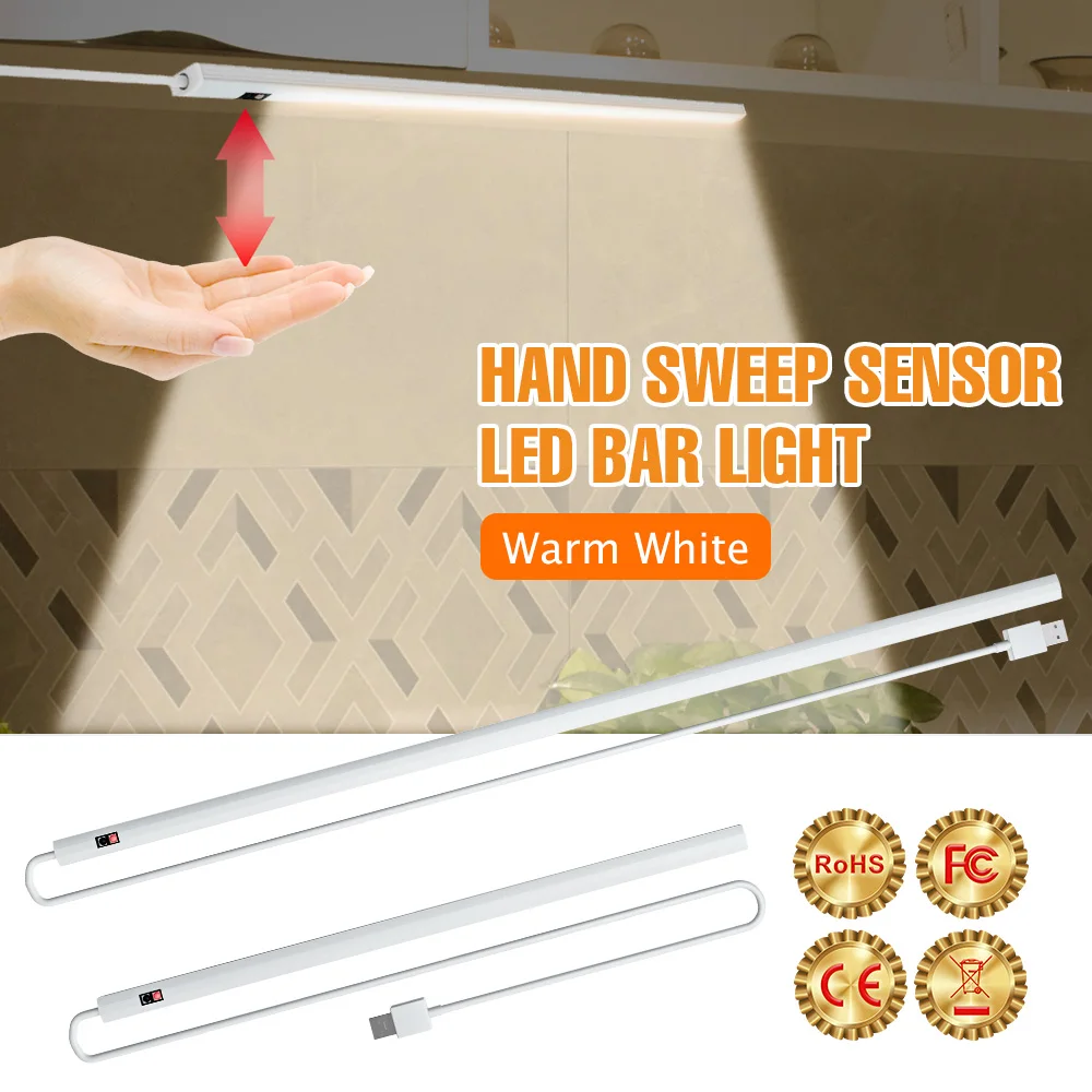 Светодиодный светильник в кухонный шкаф USB 5 PIR датчик движения светодиодная