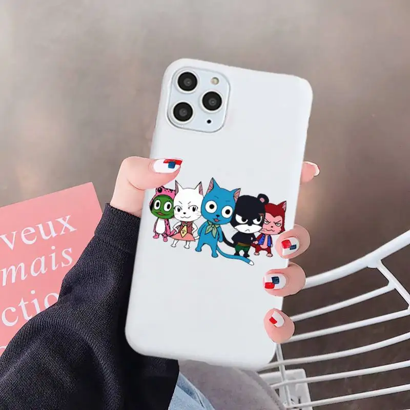 

Anime Manga Fairy Tail Phone Case Candy Color for iPhone 6 7 8 11 12 s mini pro X XS XR MAX Plus