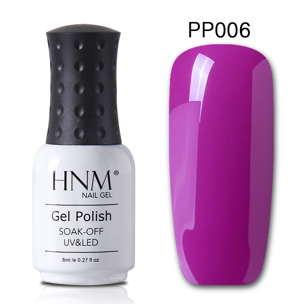 purple 006 HNM 8 мл серый фиолетовый серия цвет уф-гель для ногтей светодиодный лампа гель-лак замачиваемый гибридный лак краска штамповка топ основа лак - Цвет: purple 006