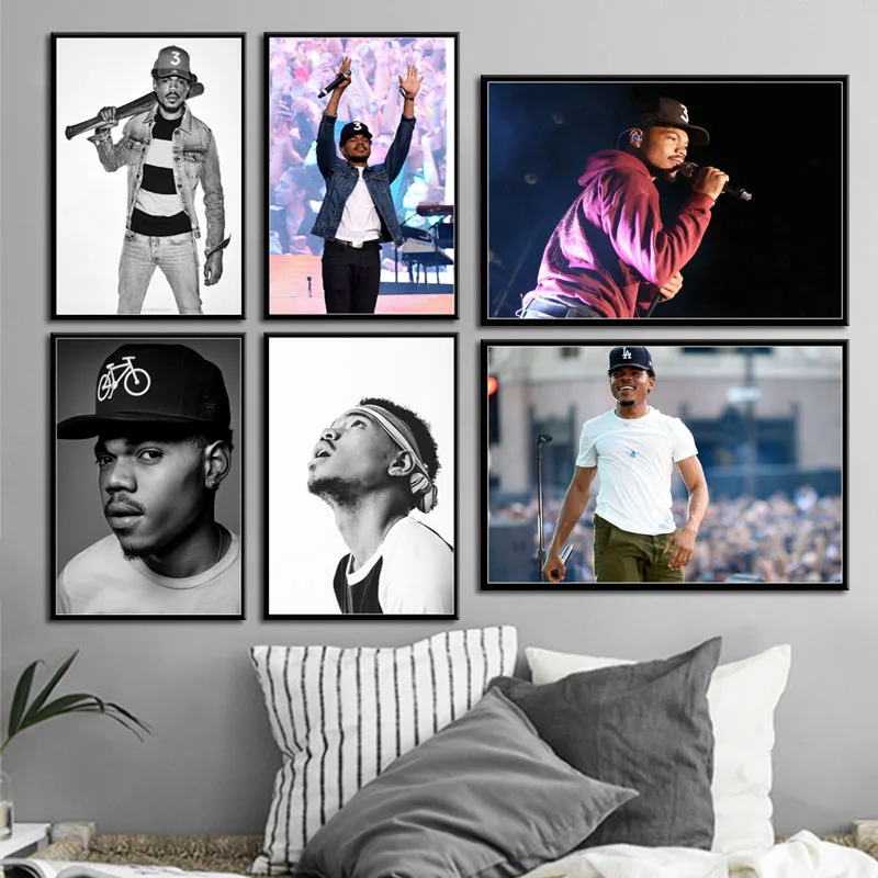 

Chance The Rapper Music Hip Hop Rap Star Art Painting Silk Canvas Poster Wall Home Decor картины на стену