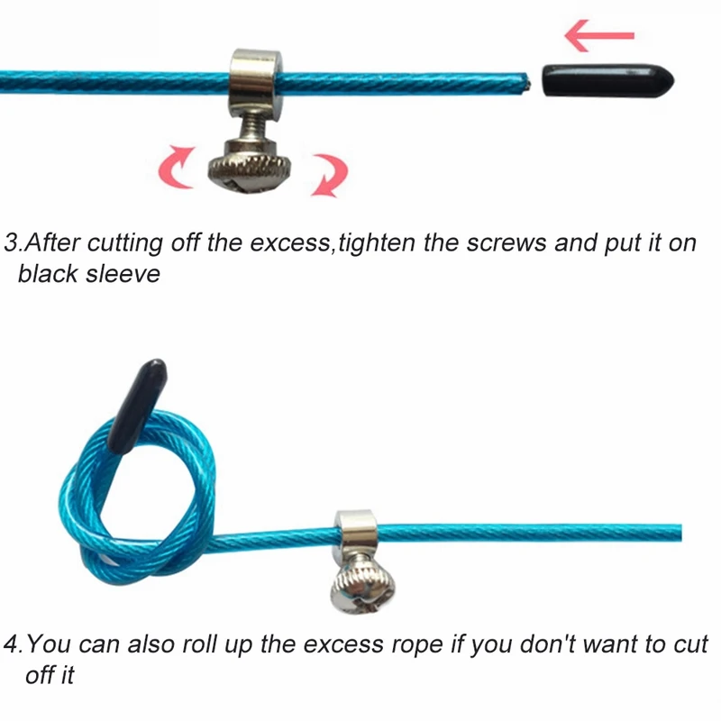 Скакалка фитнес-Кабель Стальной Регулируемый быстрый скорость ABS Ручка скакалки