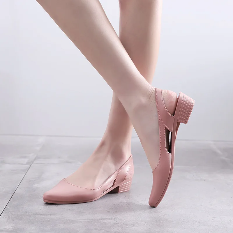 

Women Flat Shoes Women Slippers PU Solid Color Waterproof and Non Slip Round Shape Breathable Women Loafers Women Shoes Sandals