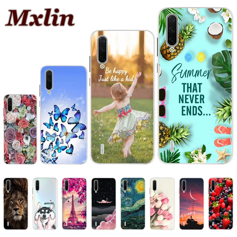 Мягкий чехол из ТПУ Для Xiaomi Mi A3 роскошный силиконовый защитный с животными для Lite