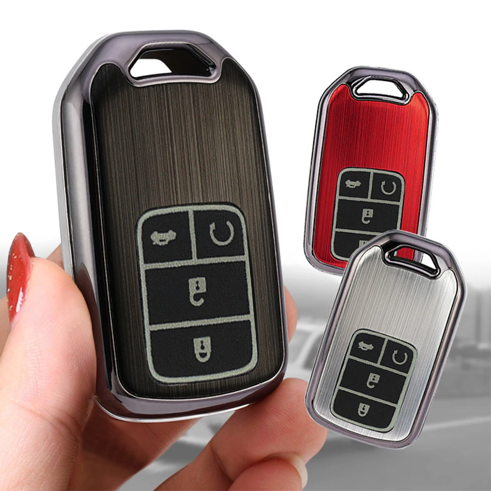 

Aluminum Alloy Car Key Case Cover For Honda Vezel City Civic BR-V HR-VCRV Pilot Accord Jazz Jade Crider Odyssey Car Accessories