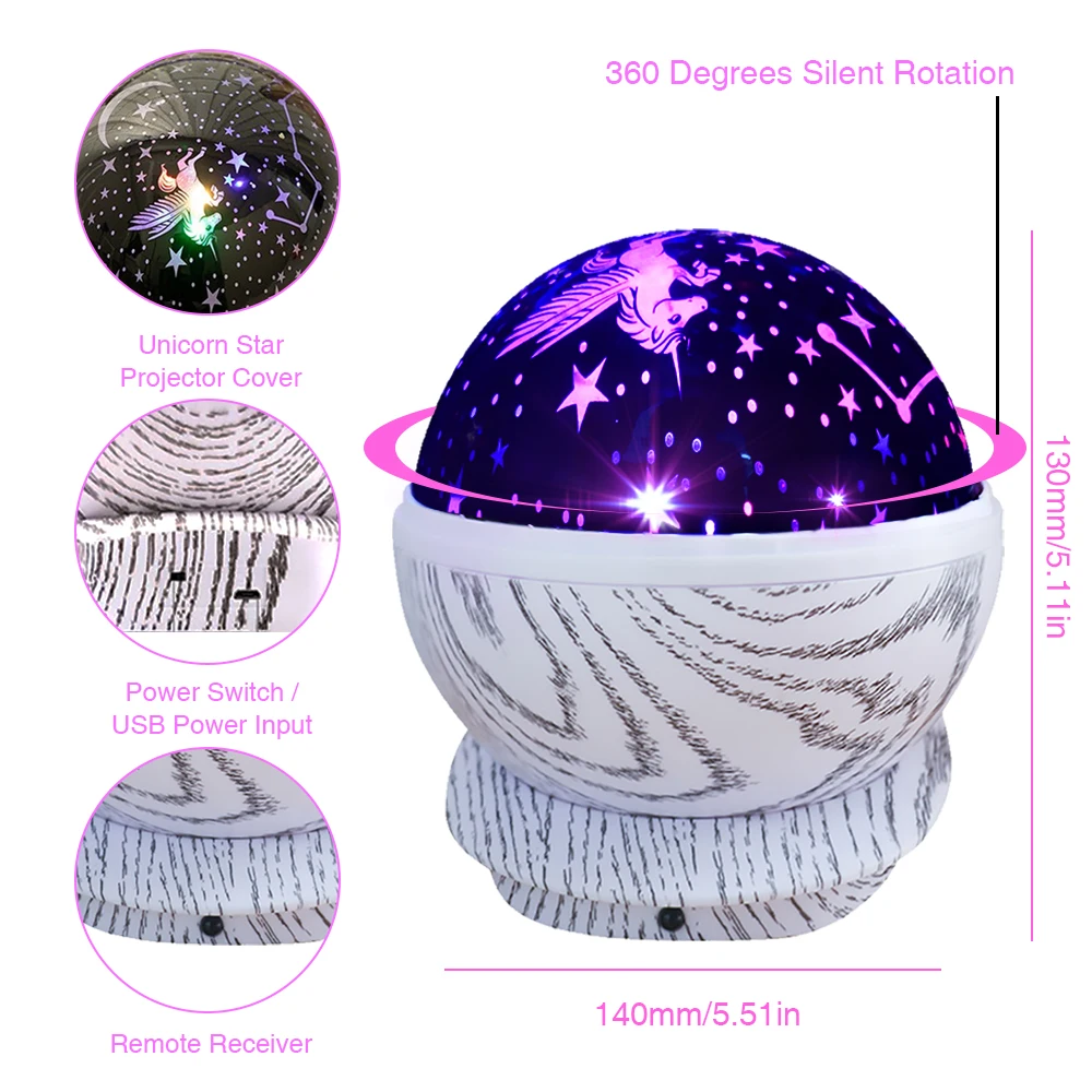 Праздничный декор для вечеринок проектор с единорогом украшение детской спальни