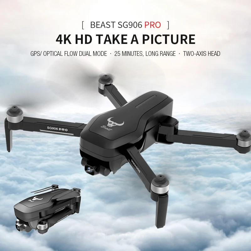Складной пульт дистанционного управления SG906 PRO камера 4K GPS позиционирование