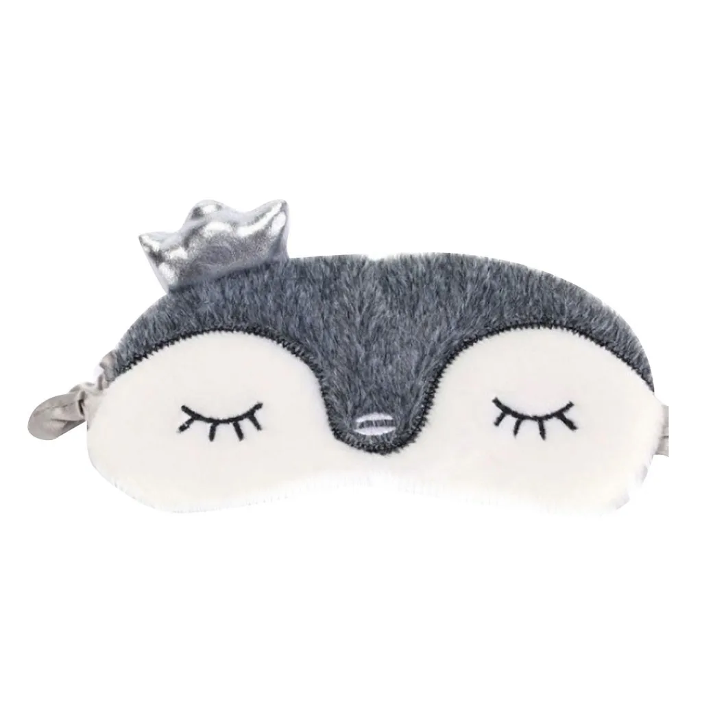 Новый Рождественский олень милый животный глаз плюшевая ткань маска для сна