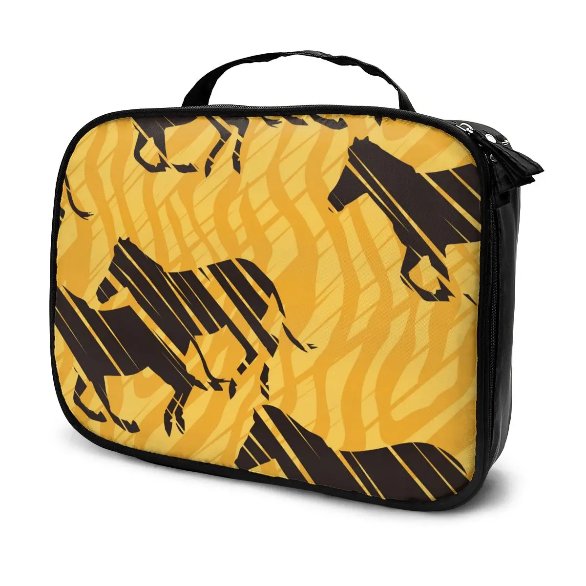 

Girl Makeup Bag Horse Silhouettes Women Cosmetic Bag Toiletries Organizer Waterproof Female Storage Bag Make up Cases